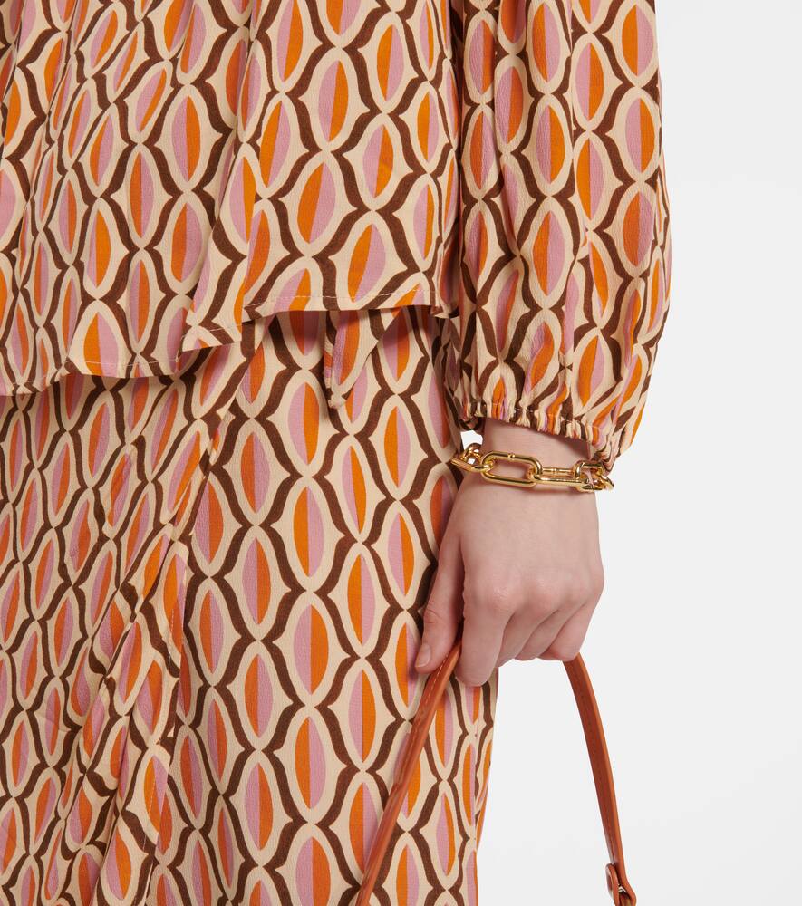 Laura printed crêpe blouse