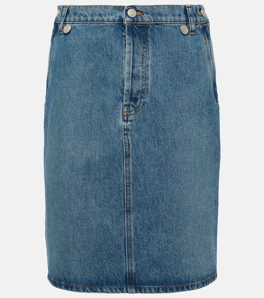 Denim pencil skirt