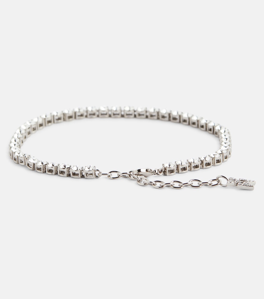 Amina Muaddi Tennis crystal-embellished anklet