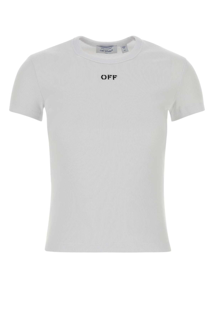 White Stretch Cotton T-shirt