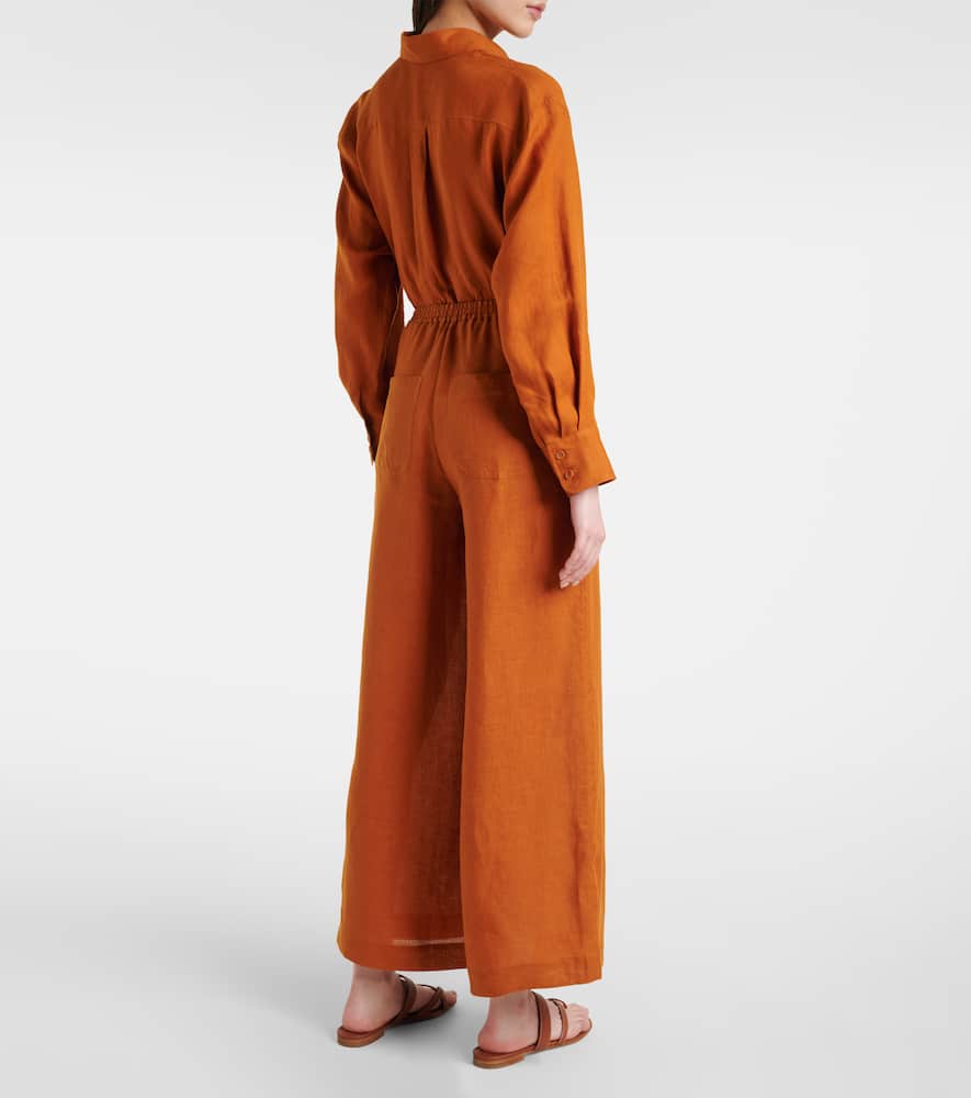 Select linen wide-leg pants
