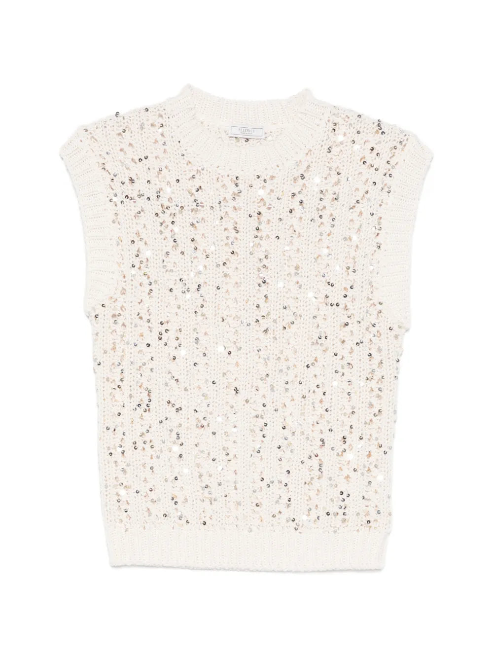 Sequin-Embellished Tank Top — Off-white