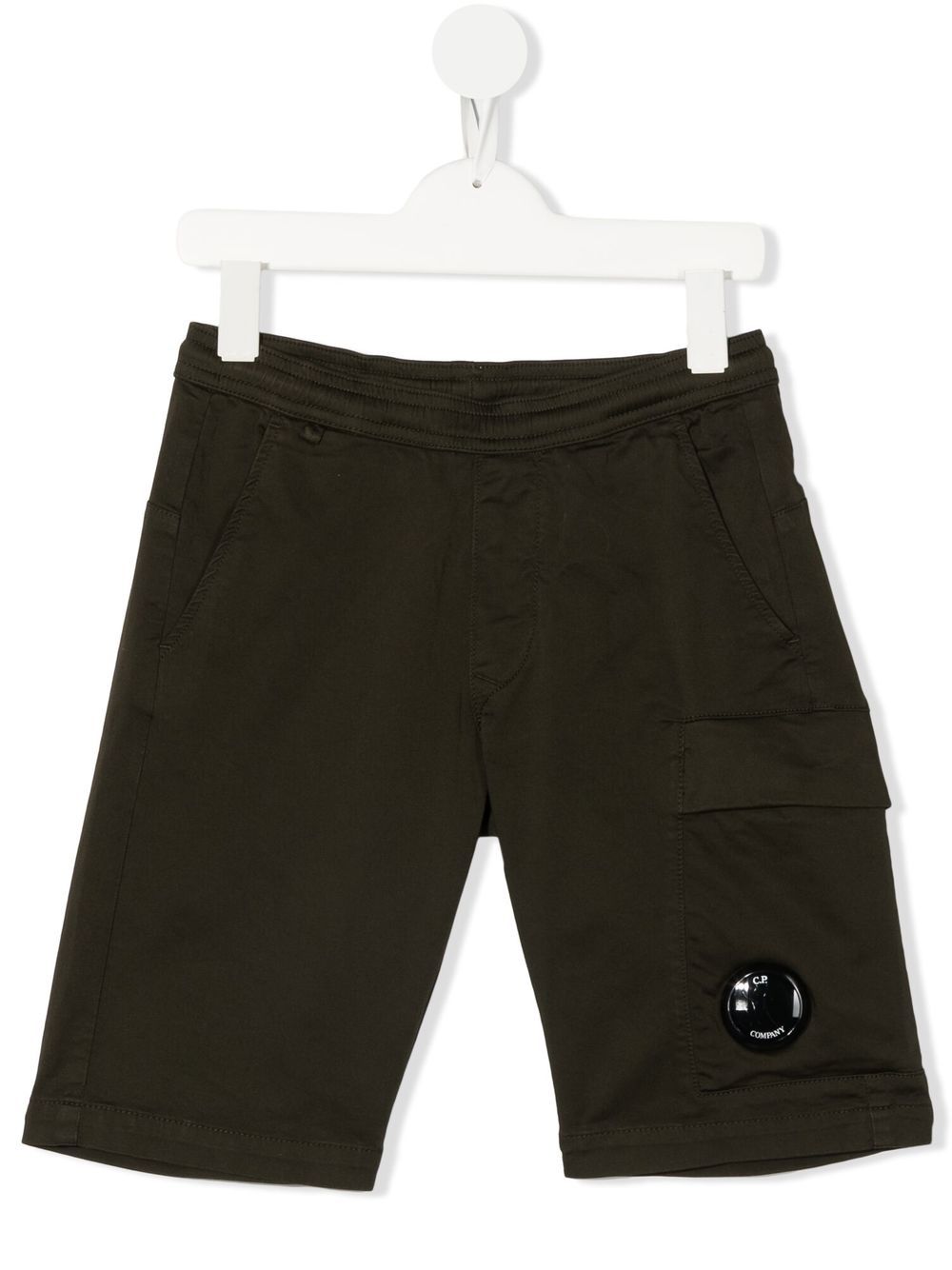 Logo-patch cargo shorts - Green