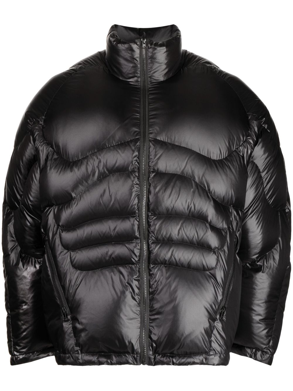 Zip-up puffer jacket - Black