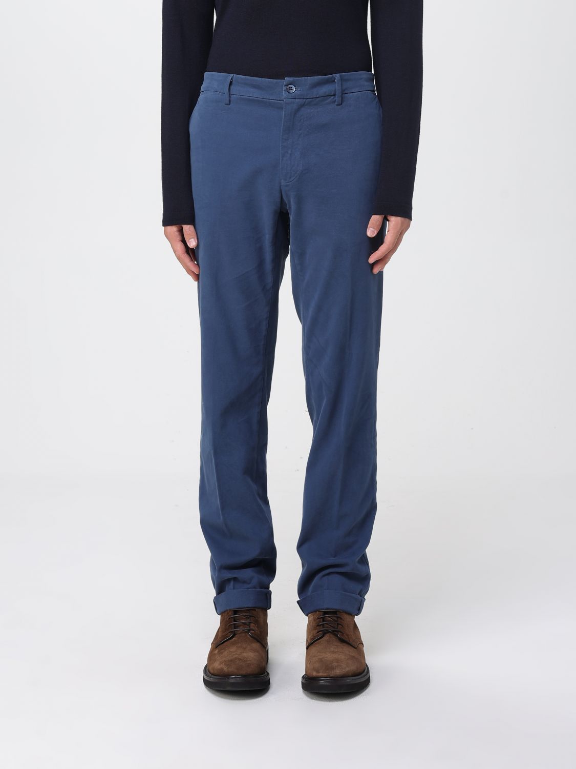 Pants Men color Gnawed Blue