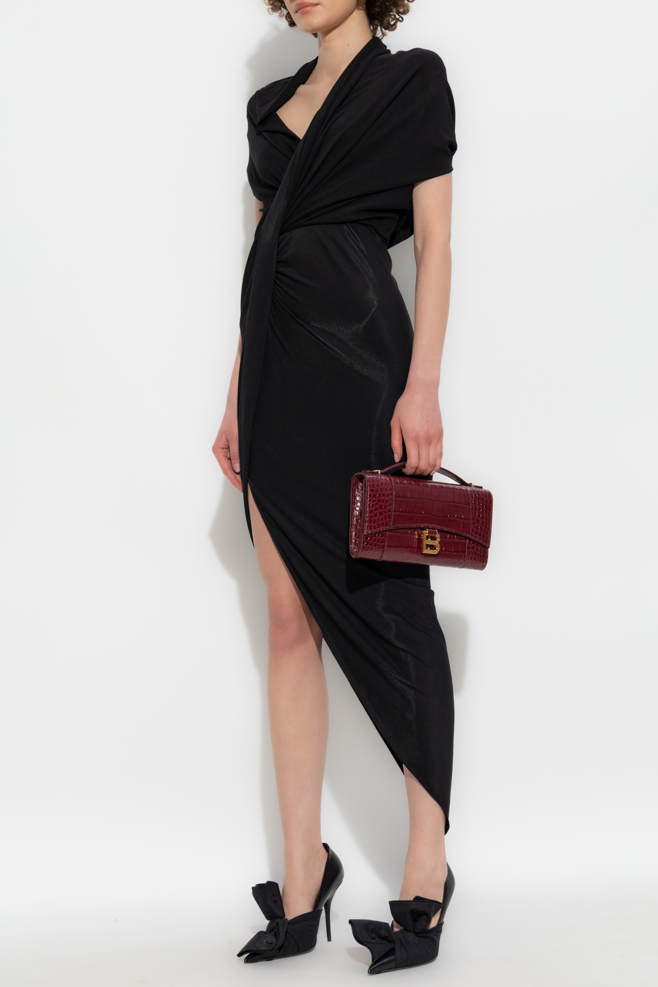 Balenciaga Dress With Draping, Women's, Black