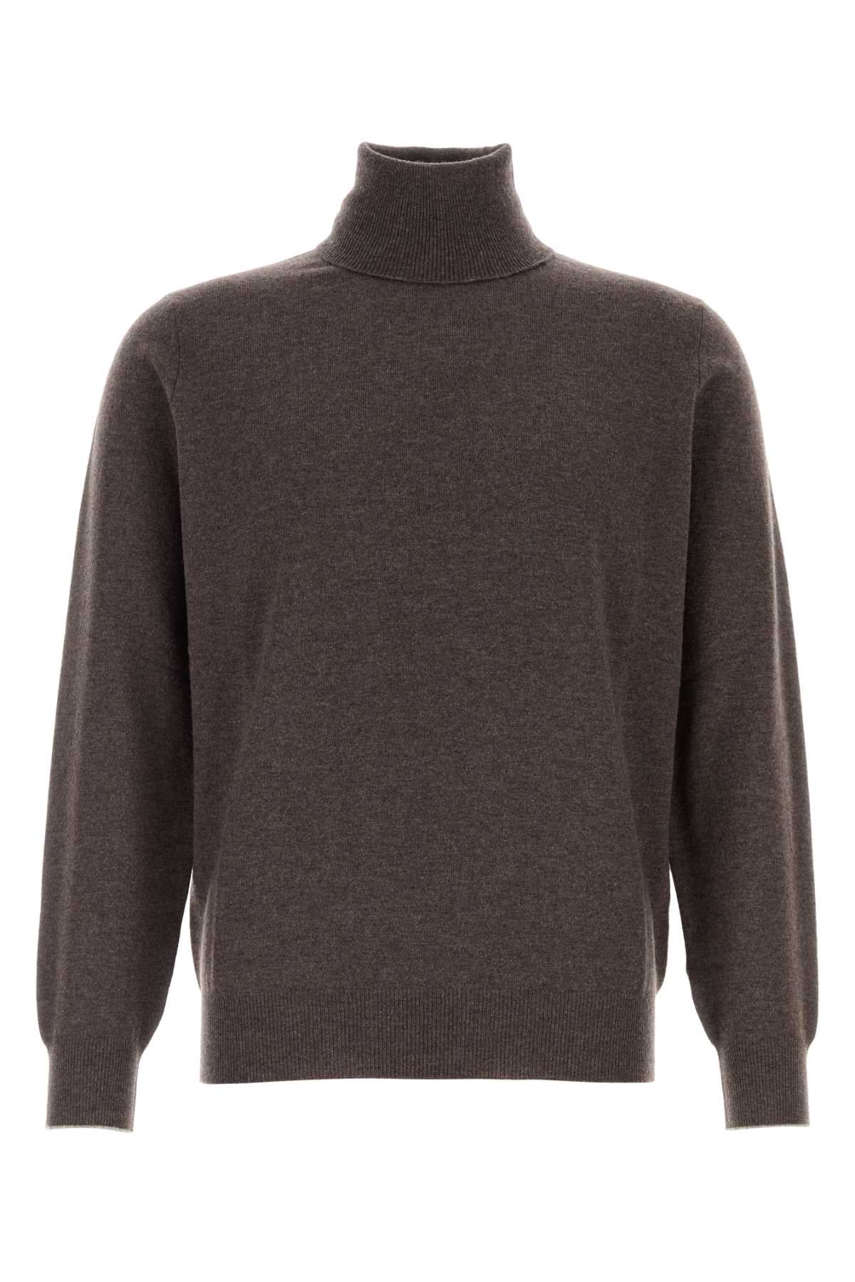 Turtleneck Sweater — Brown