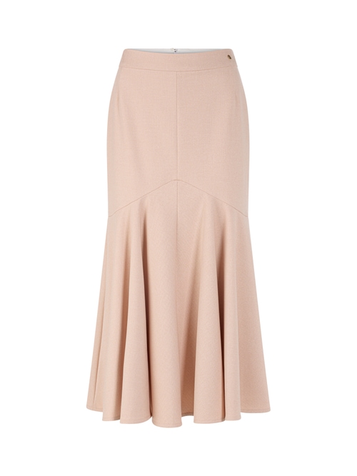 Marc Cain Midi skirt with voluminous hem, red, 34 N