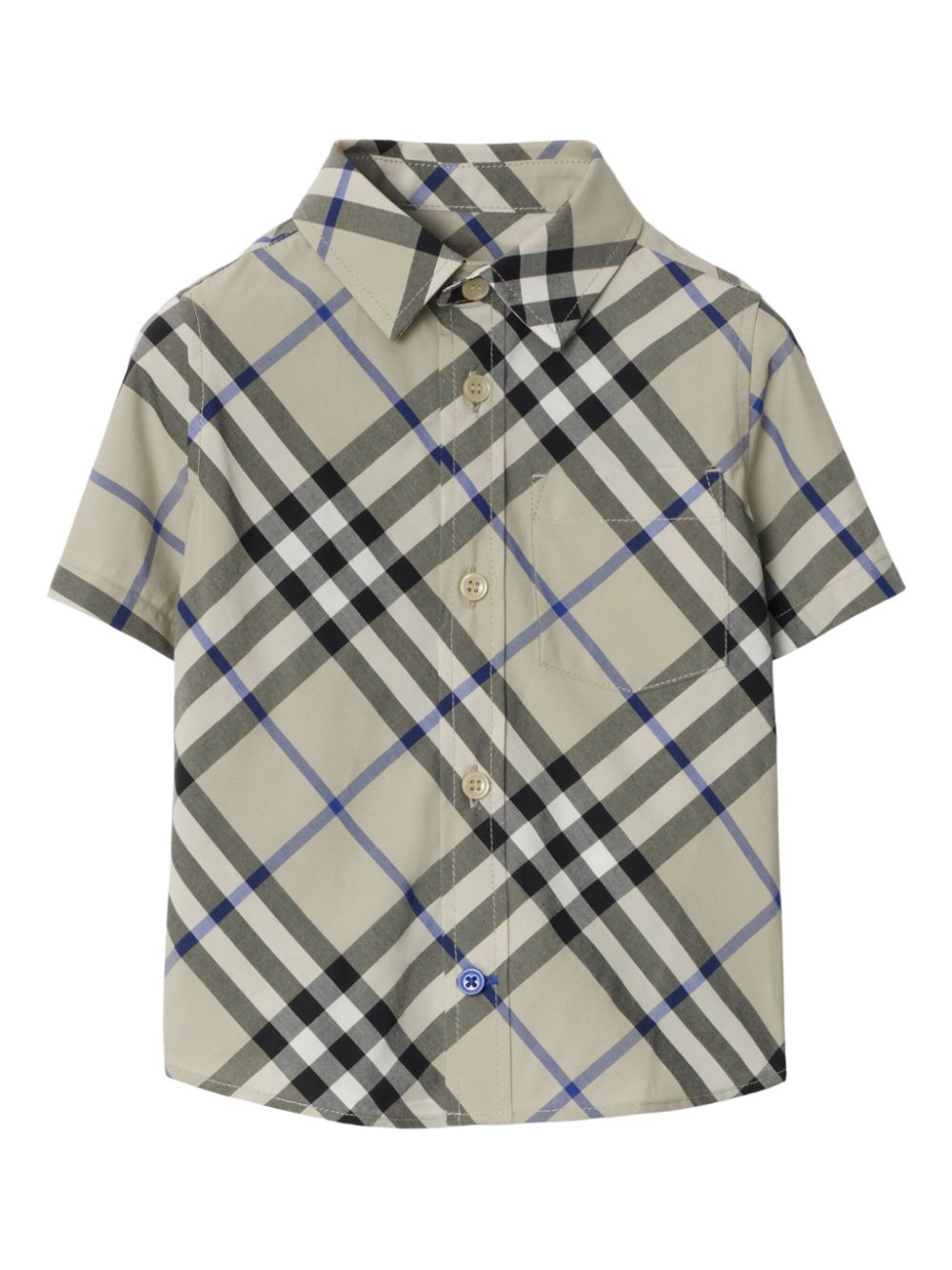 Checked cotton shirt - Neutrals