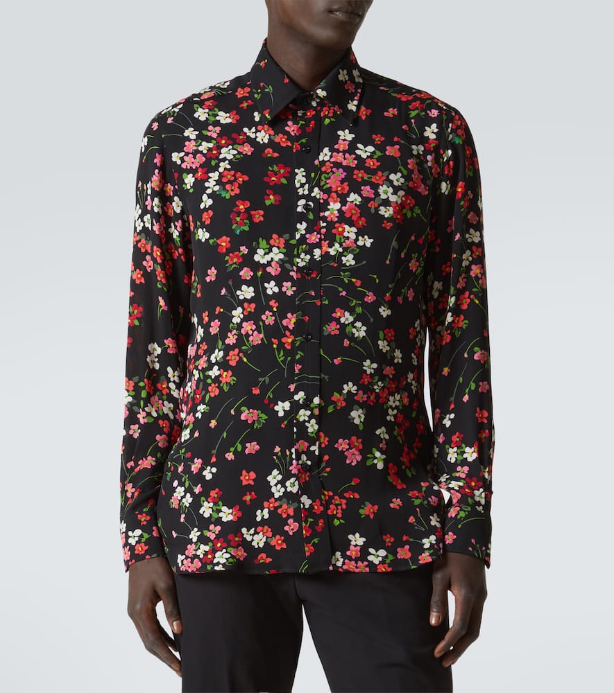 Floral silk shirt