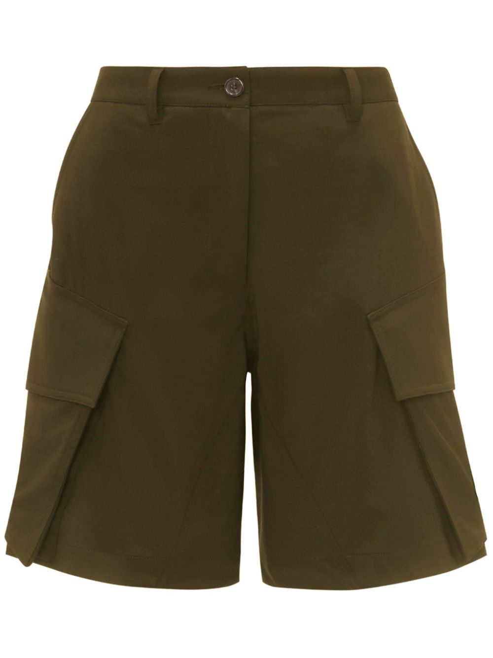 Tailored wool cargo shorts - Green