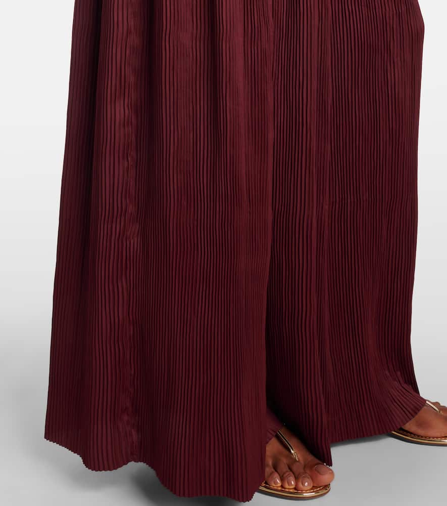 Tasneem satin plissé gown