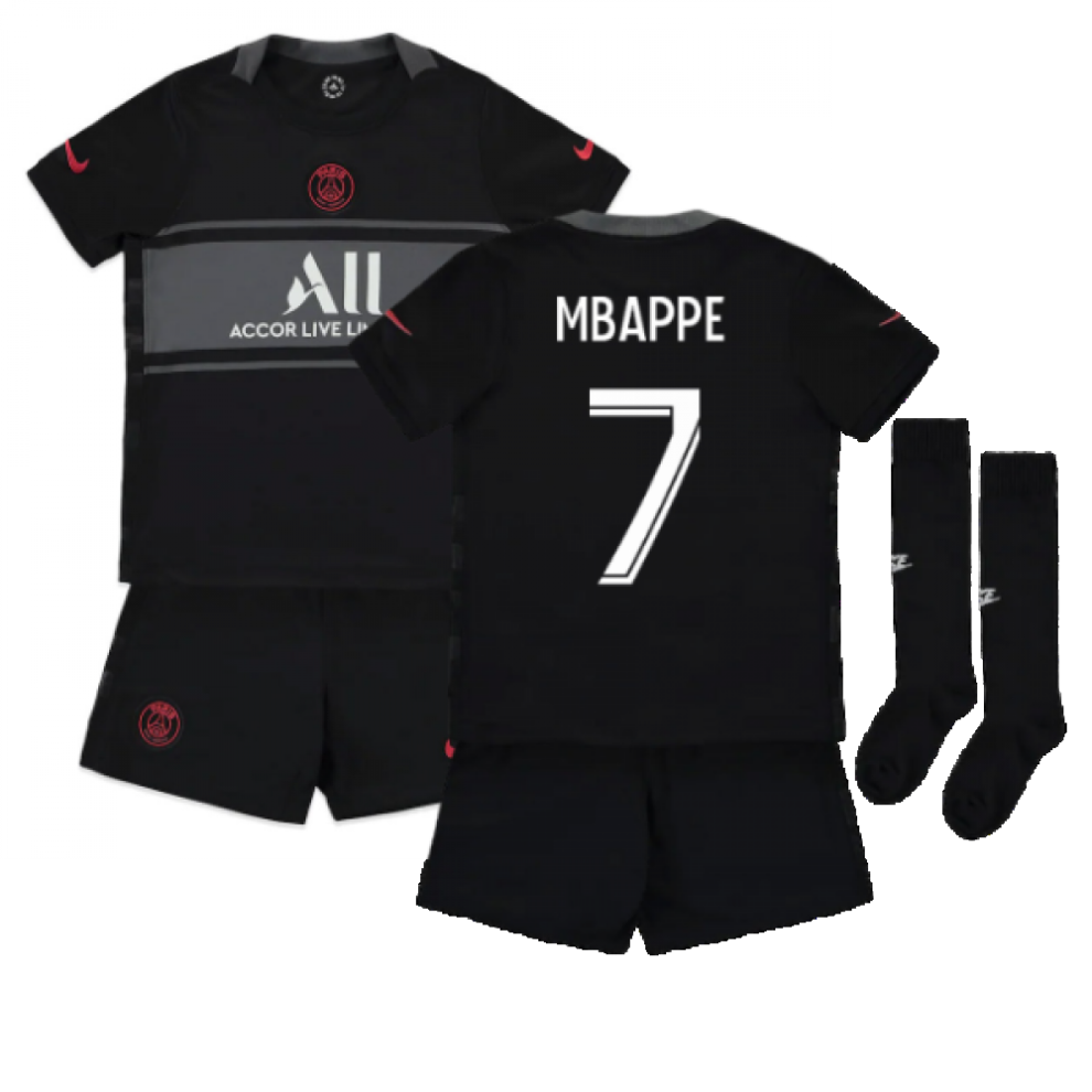 (LB) 2021-2022 PSG Third Mini Kit (MBAPPE 7)