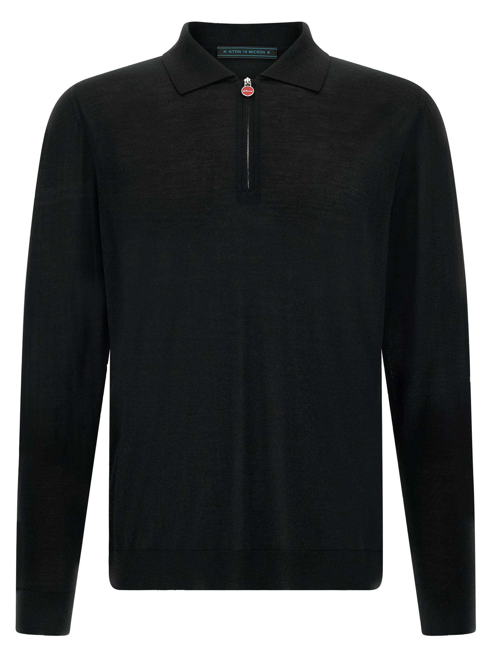 14 Micron Merino Wool Polo Shirt — Black