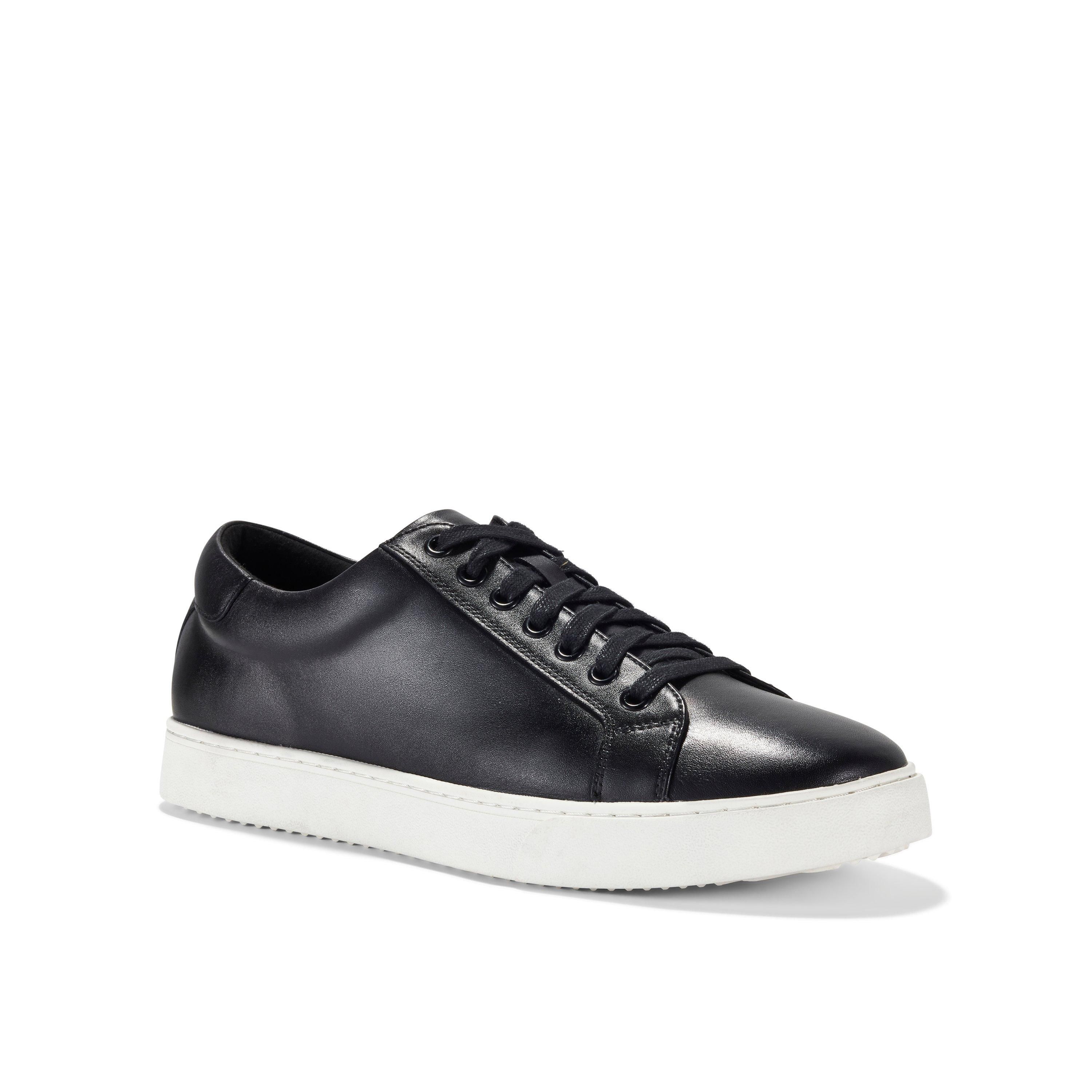 Clarks Men's Lockton Lace Black Leather Trainers | : 10/Standard Fit