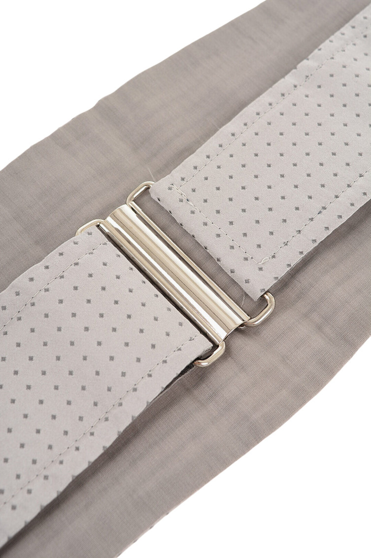 Grey Textured tuxedo cummerbund Belt