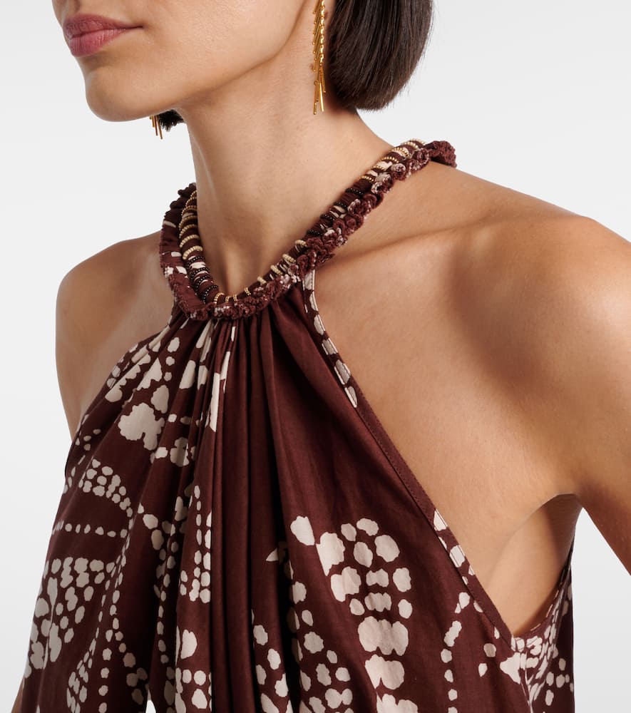 Cleo printed cotton minidress