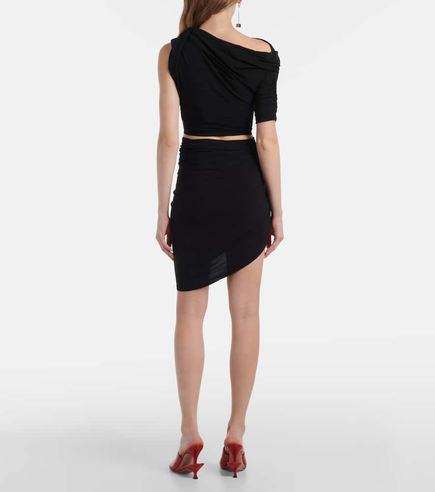 The Drapeado jersey miniskirt
