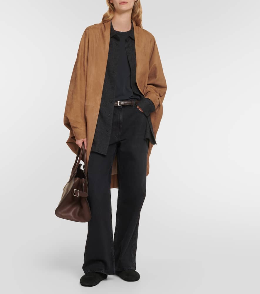 The Row Hugo suede mules