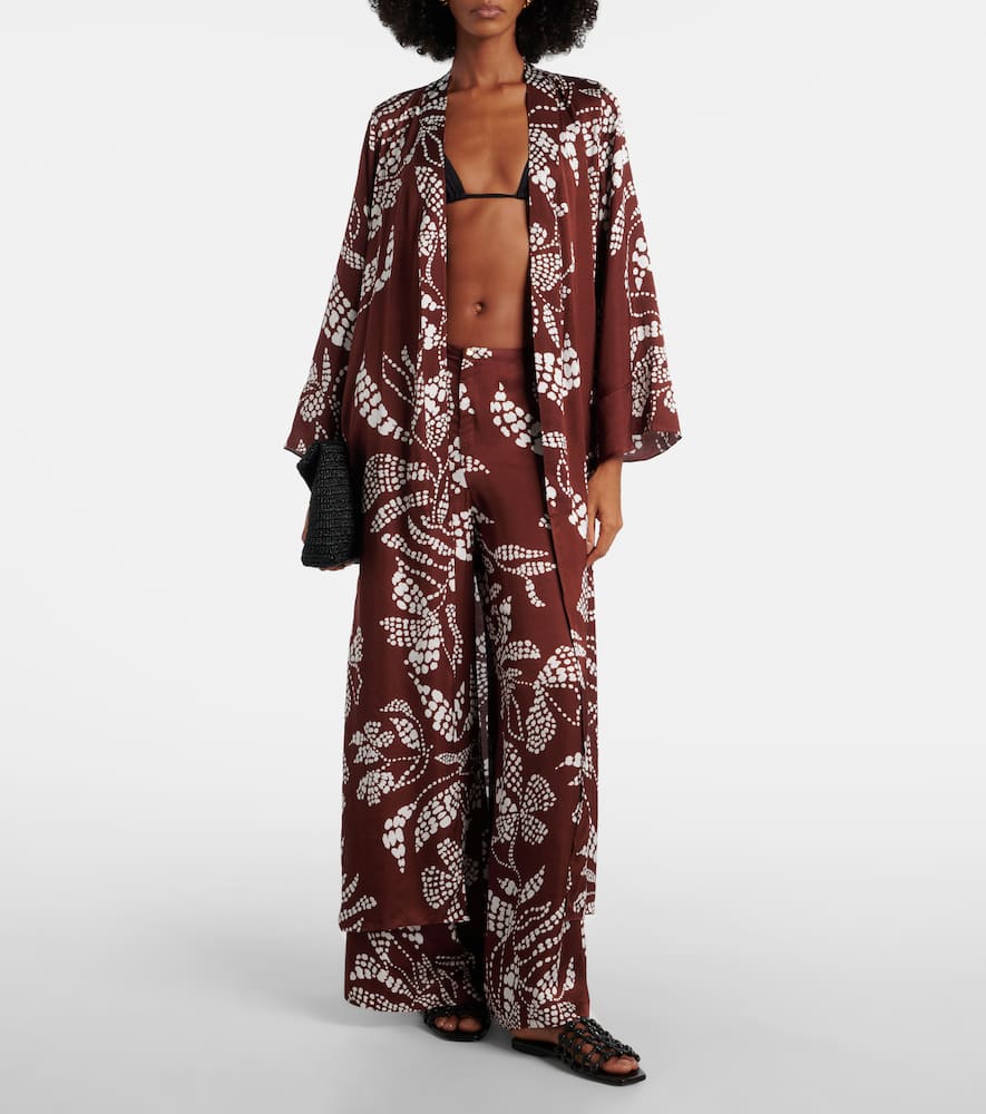 Clea printed wide-leg pants