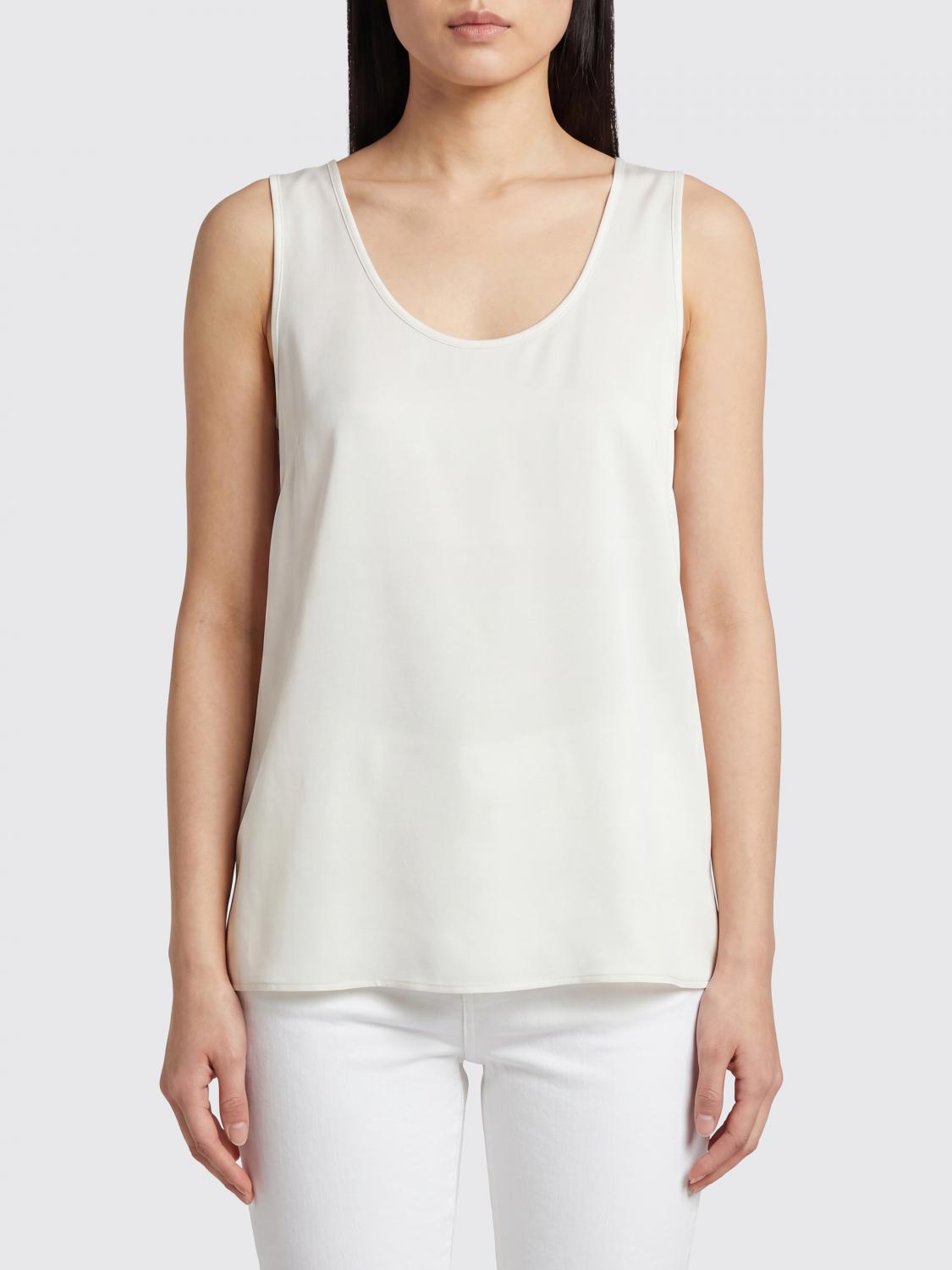 Sleeveless U-Neck Top P. A.R. O.S. H. in Polyester