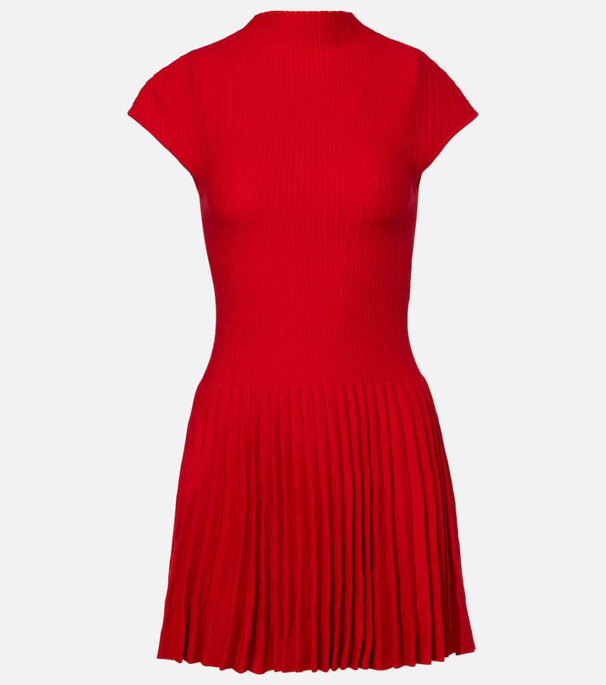 Ribbed cotton minidress