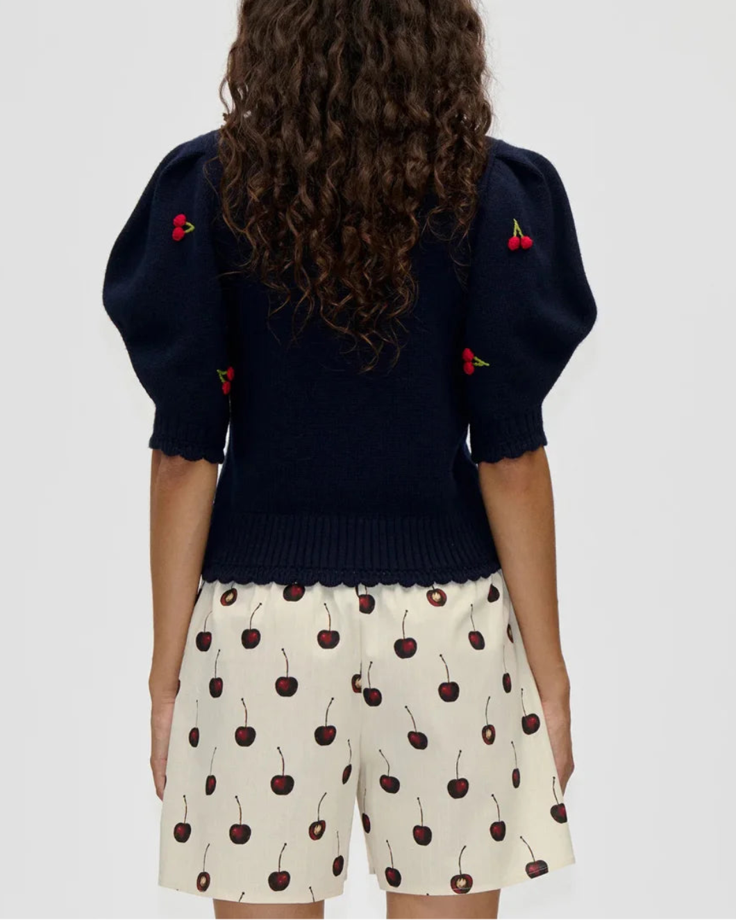 Bobble Knit Polo Cardigan