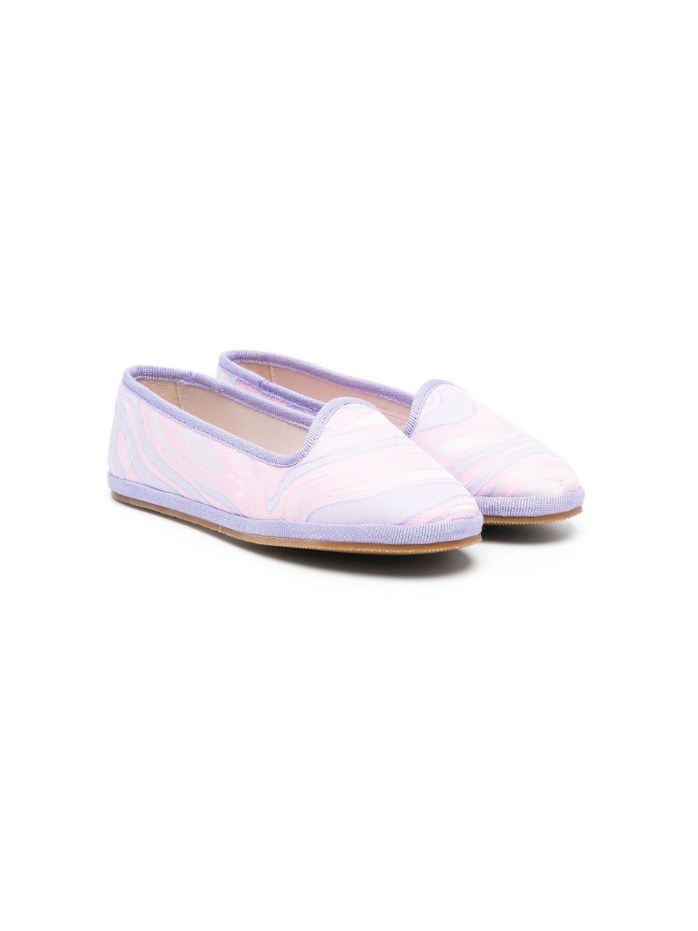 Patterned slip-on ballerinas - Pink