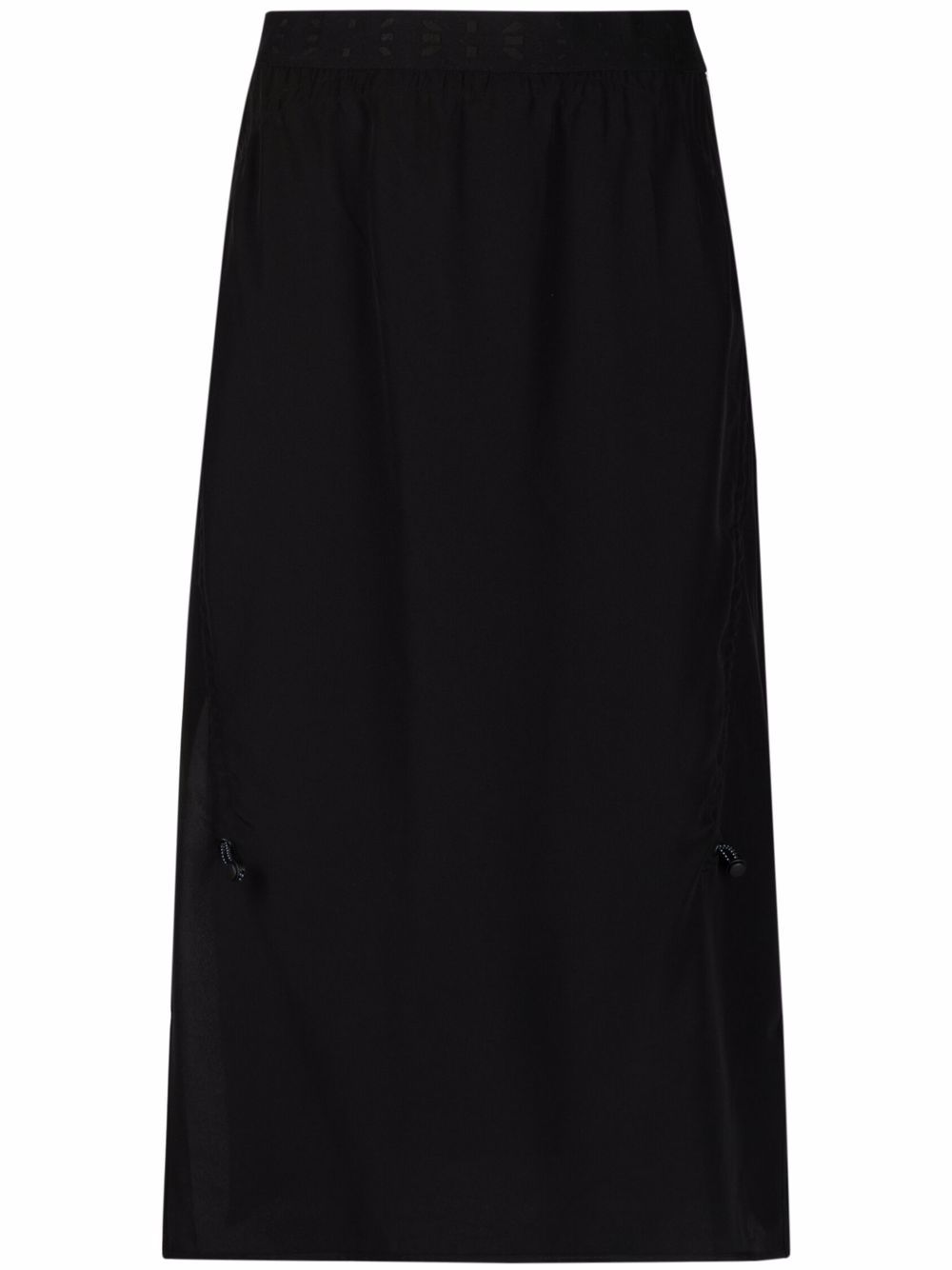 Shift silk midi skirt - Black