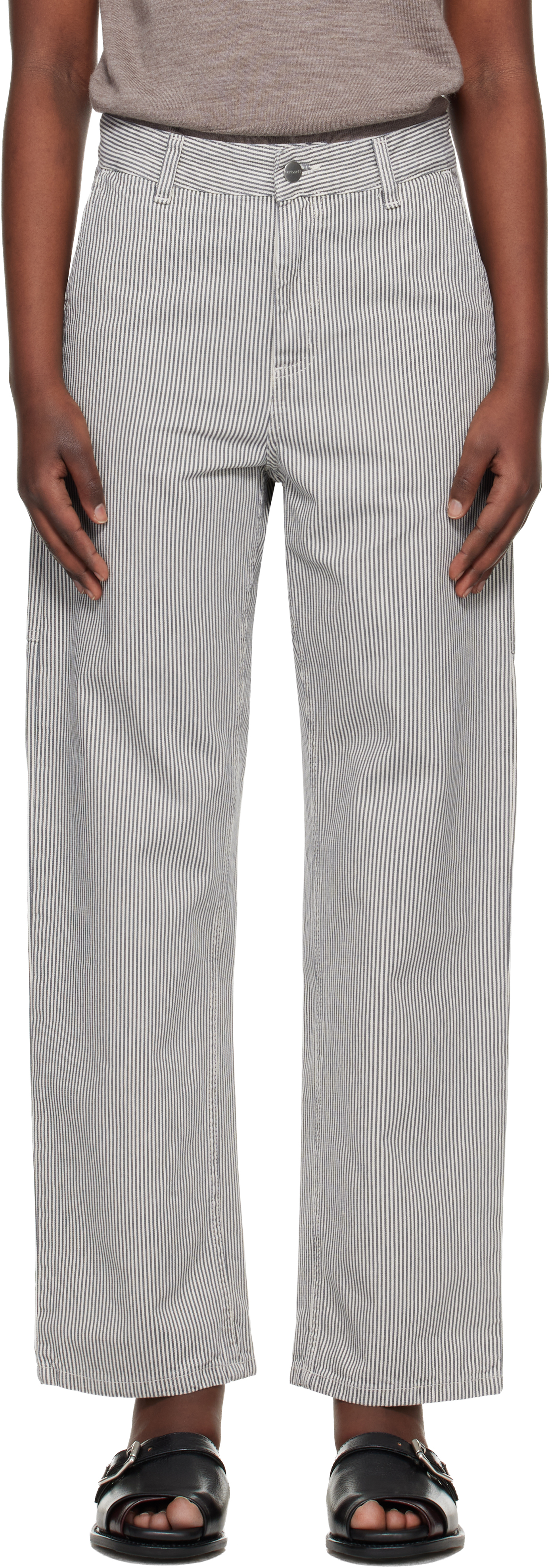 Gray Mercer Stripe Jeans