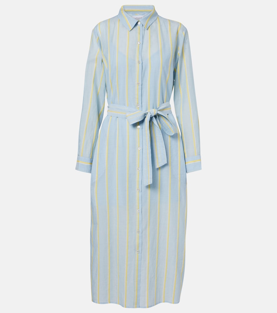 Kimora striped cotton shirt dress