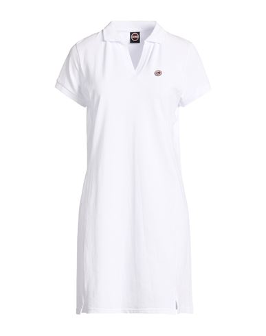 Woman Mini dress White Size S Cotton, Elastane