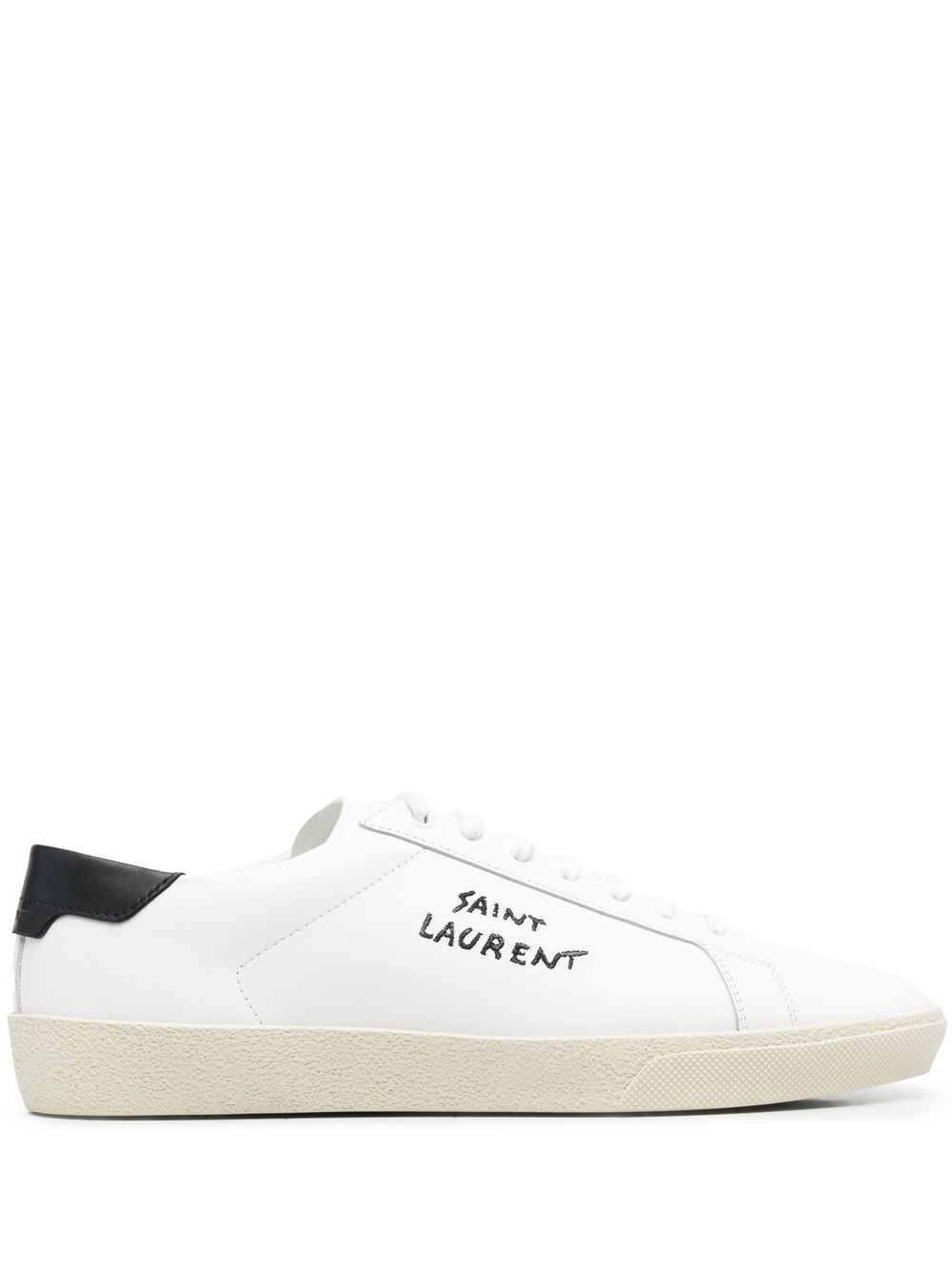 Logo-embroidered low-top sneakers - White