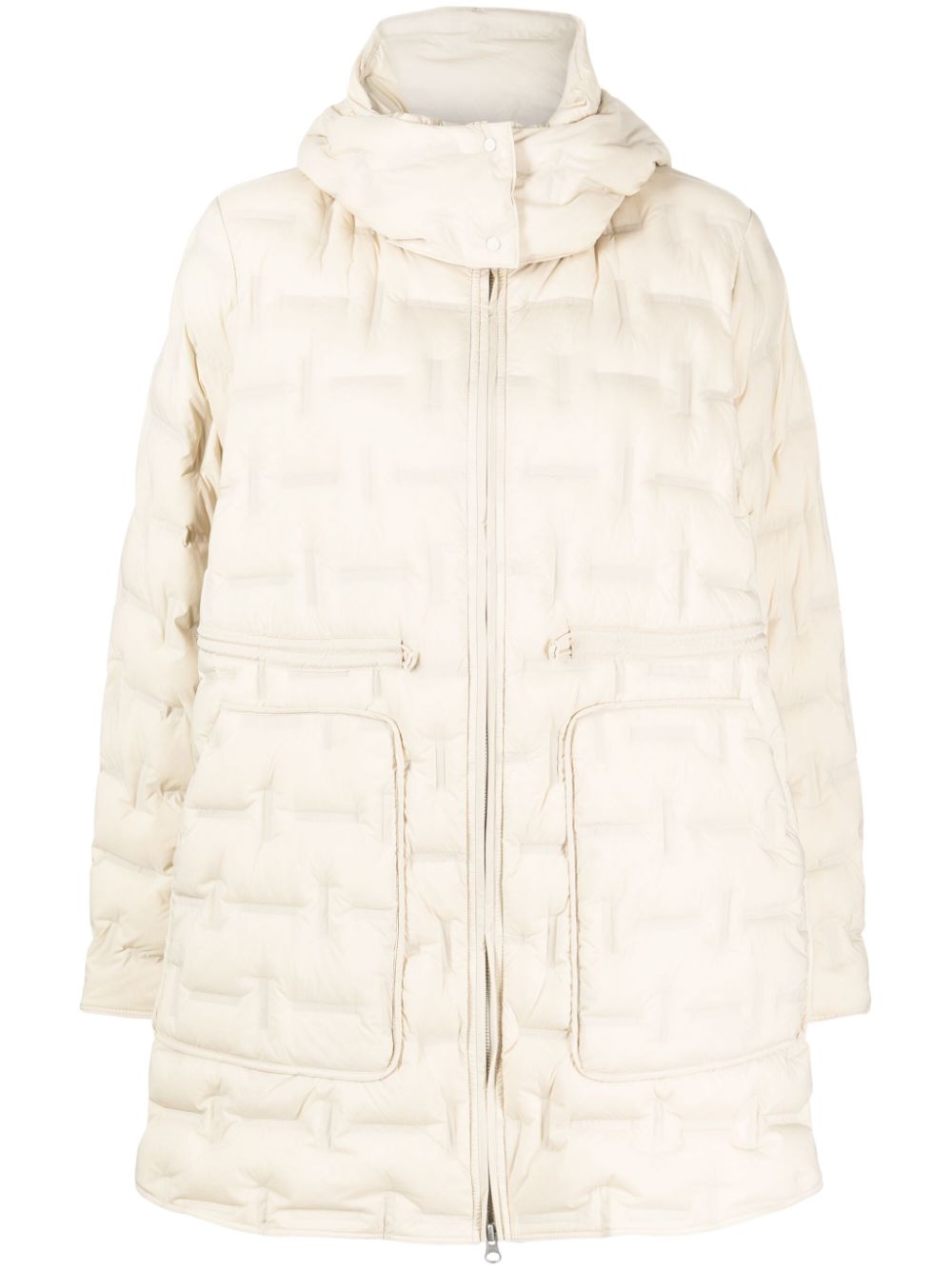 Hooded padded coat - Neutrals