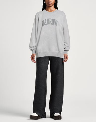 Woman Sweatshirt Grey Size L Cotton, Polyester