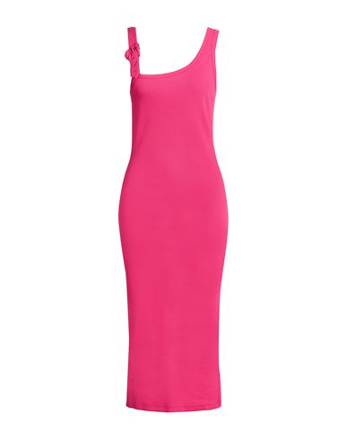 Woman Midi dress Fuchsia Size 4 Cotton, Elastane