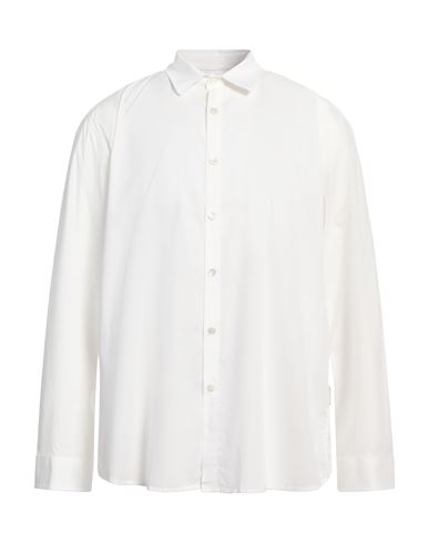 Man Shirt White Size L Cotton, Elastane