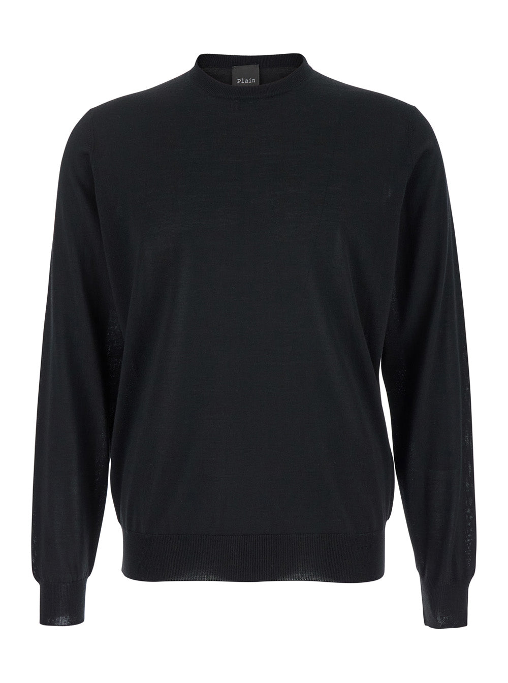 Virgin Wool Crewneck Sweater — Black