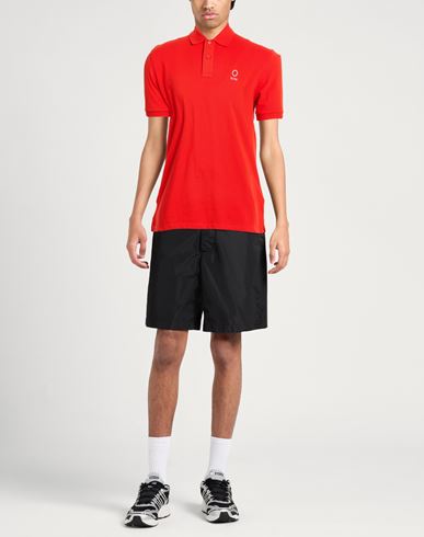 Man Polo shirt Red Size L Cotton, Elastane