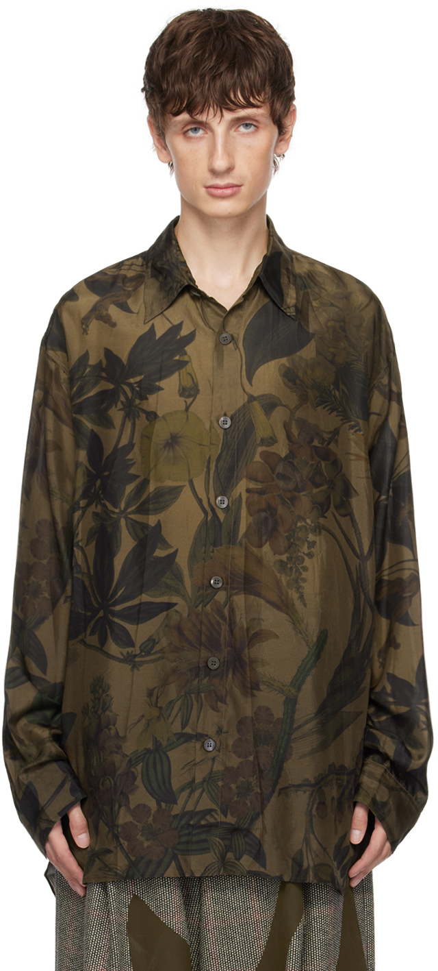 Brown Printed Shirt