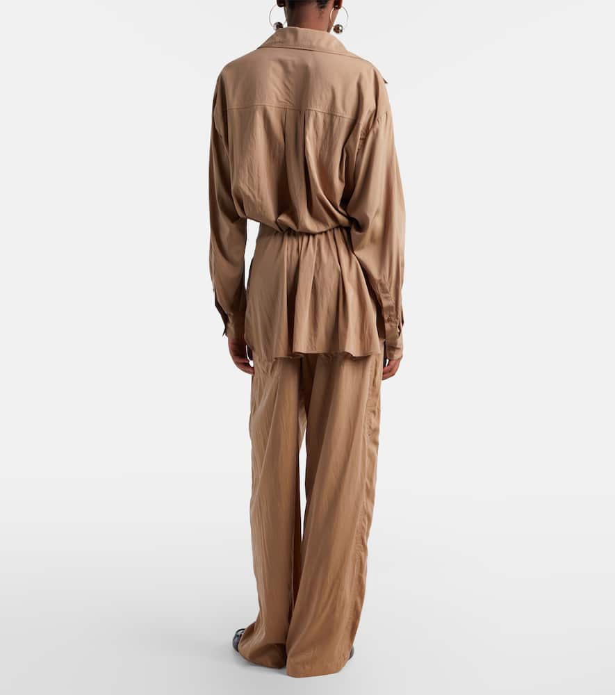 Inaya layered wide-leg pants