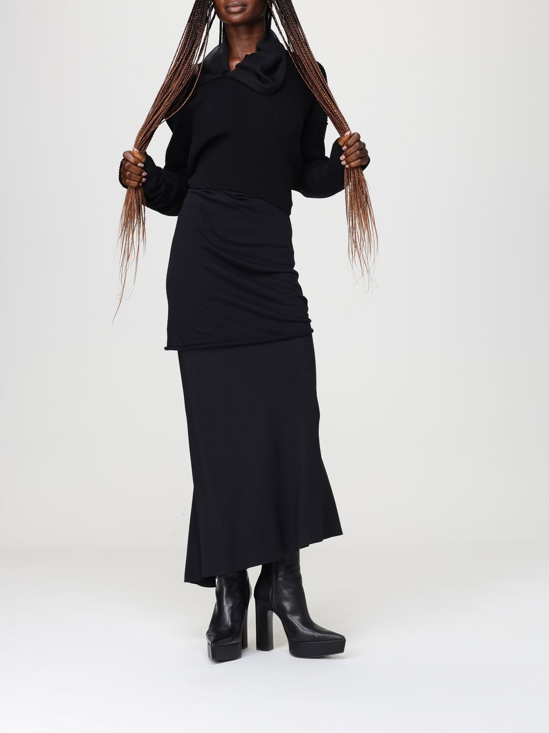 Skirt Woman color Black