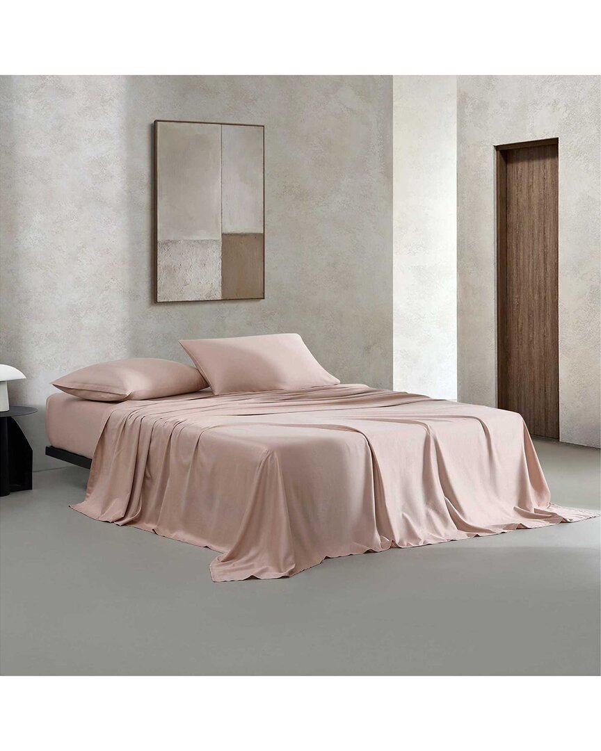 Calvin Klein 300 Thread Count Organic Earth Solid Cotton Sateen Sheet Set