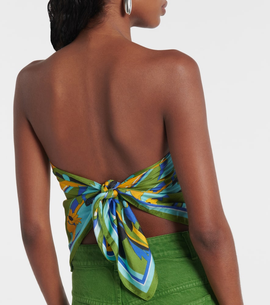 Floral silk scarf