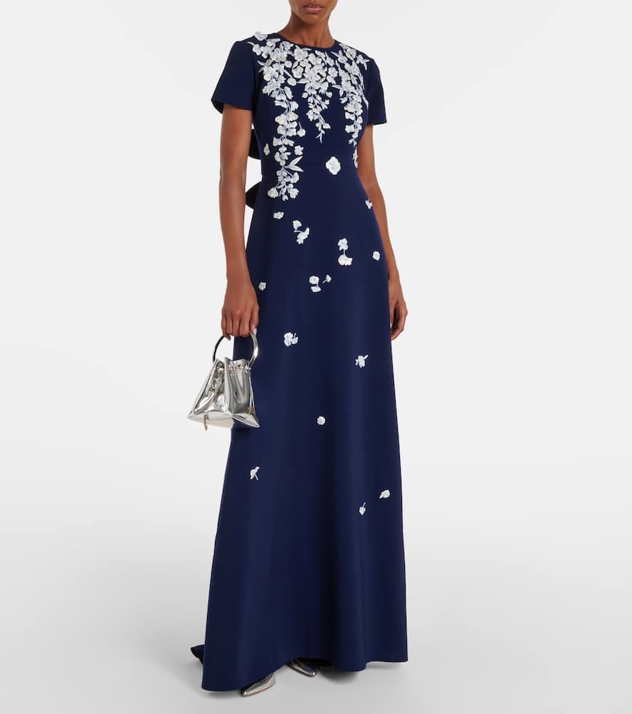 Carolina Herrera Embroidered bow-detail gown