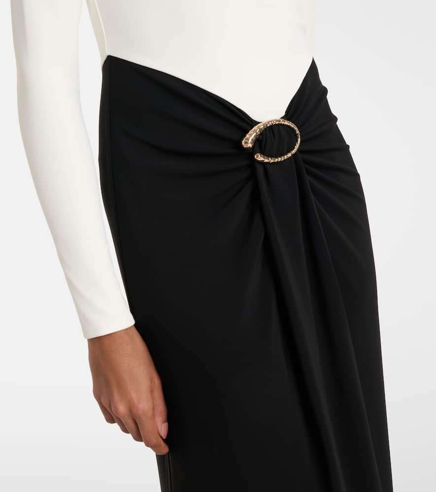 Draped jersey gown