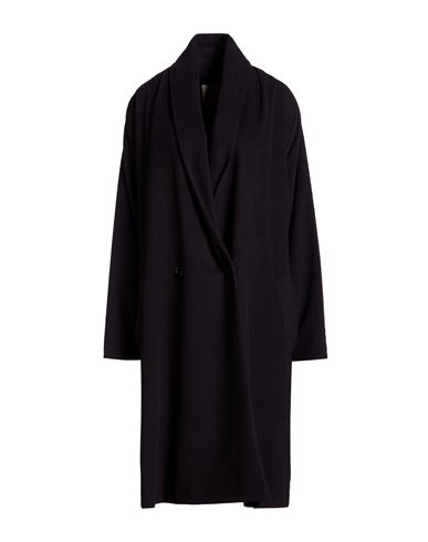 Woman Coat Navy Size 8 Virgin Wool, Polyamide, Cashmere