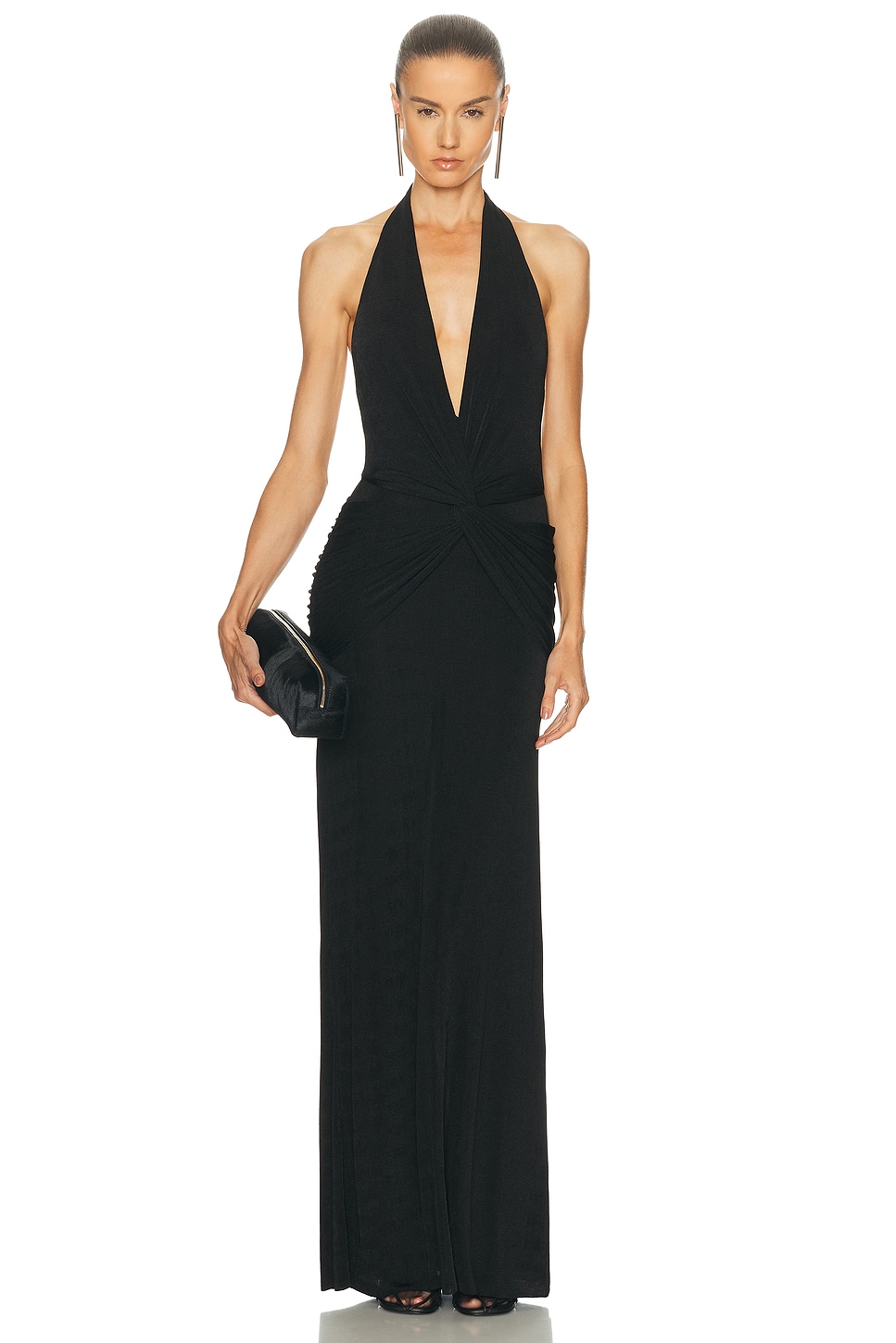 SEROYA Mada Maxi Dress in Black - Black. XS also in L, M