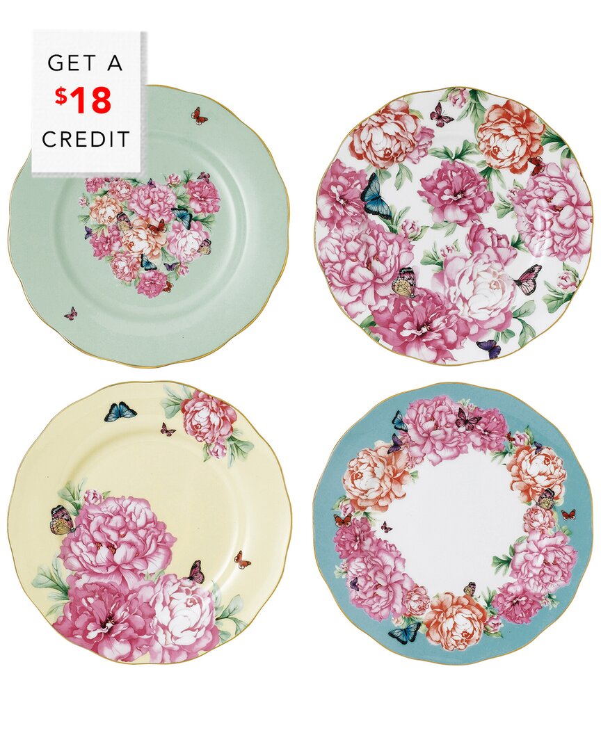 Miranda Kerr For Set Of Four 8In Patterned Vintage Plates With $18 Credit
