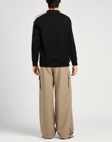 Man Sweatshirt Black Size L Cotton, Polyester